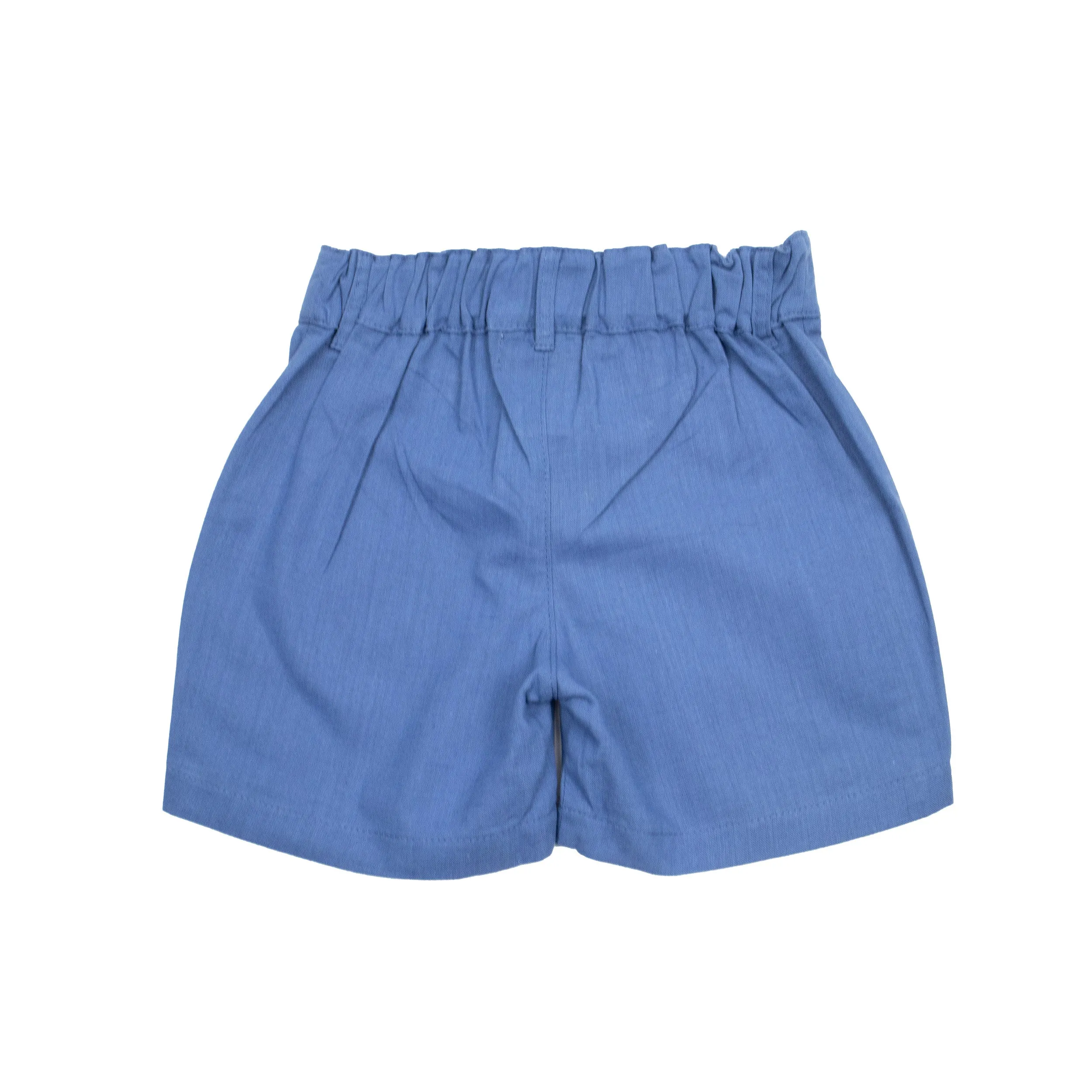 Blue Linen Shorts