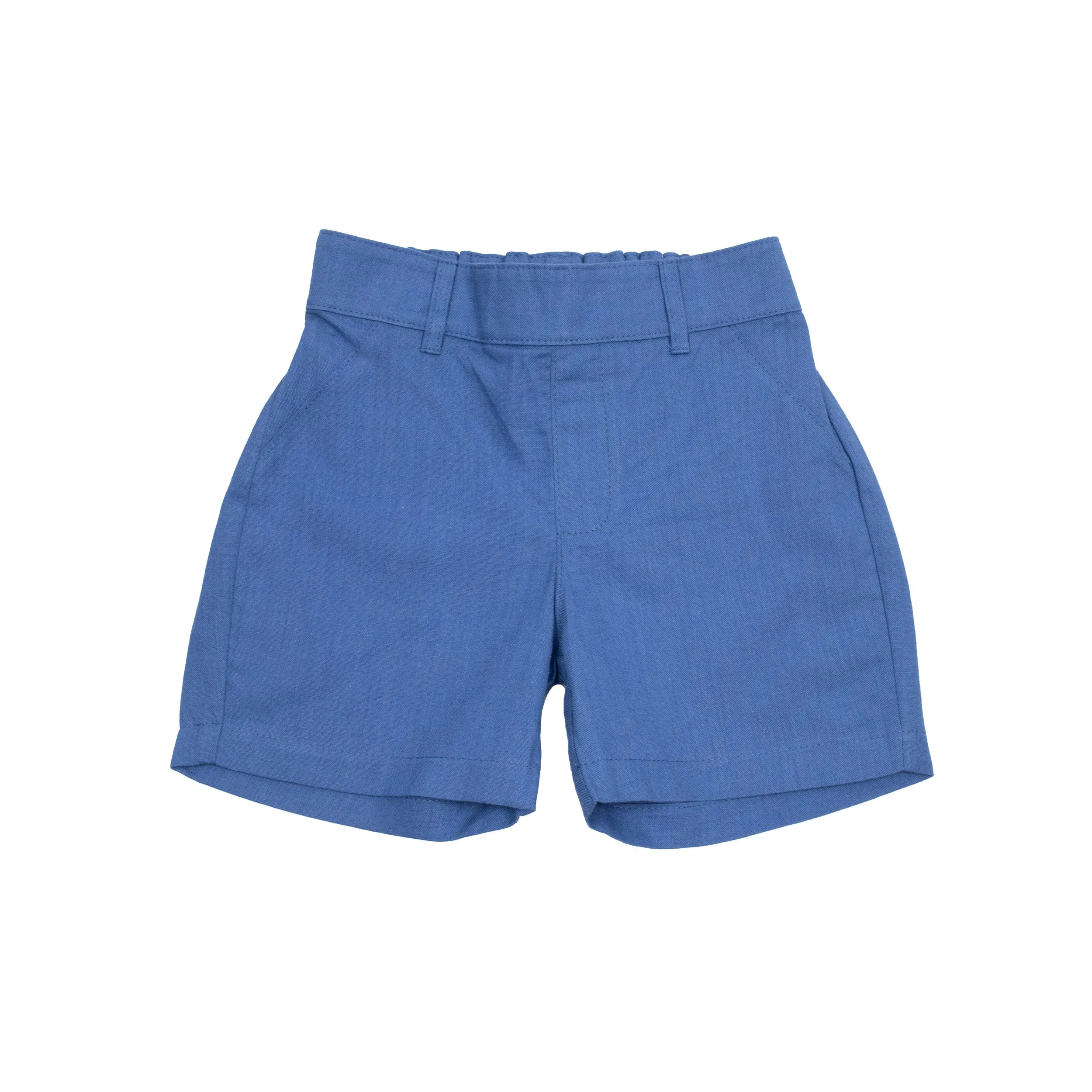 Blue Linen Shorts