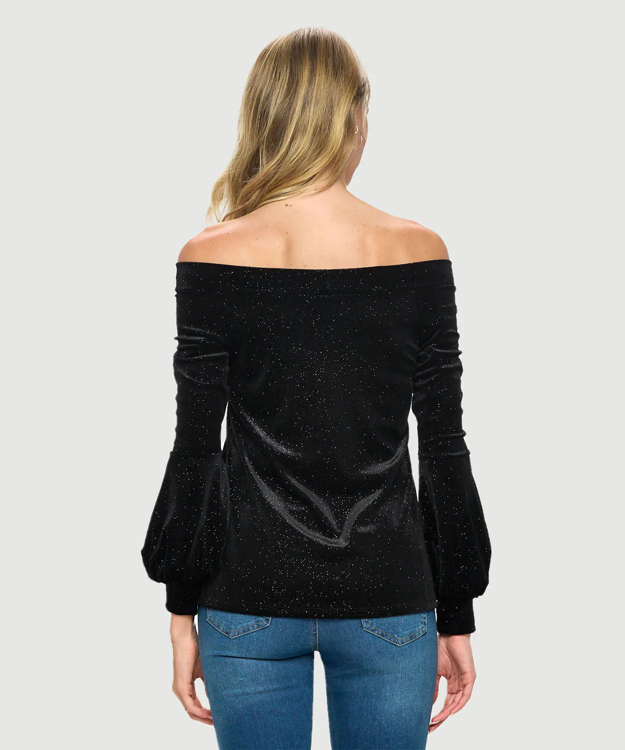 Boat Neck Bishop Sleeve Top