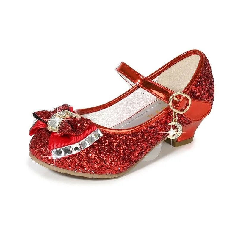 Bow Designed Heel Sandals For Kids