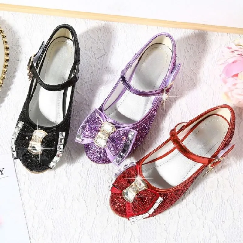 Bow Designed Heel Sandals For Kids