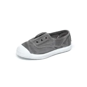 Cienta Kids Canvas Slip On Sneakers Gris