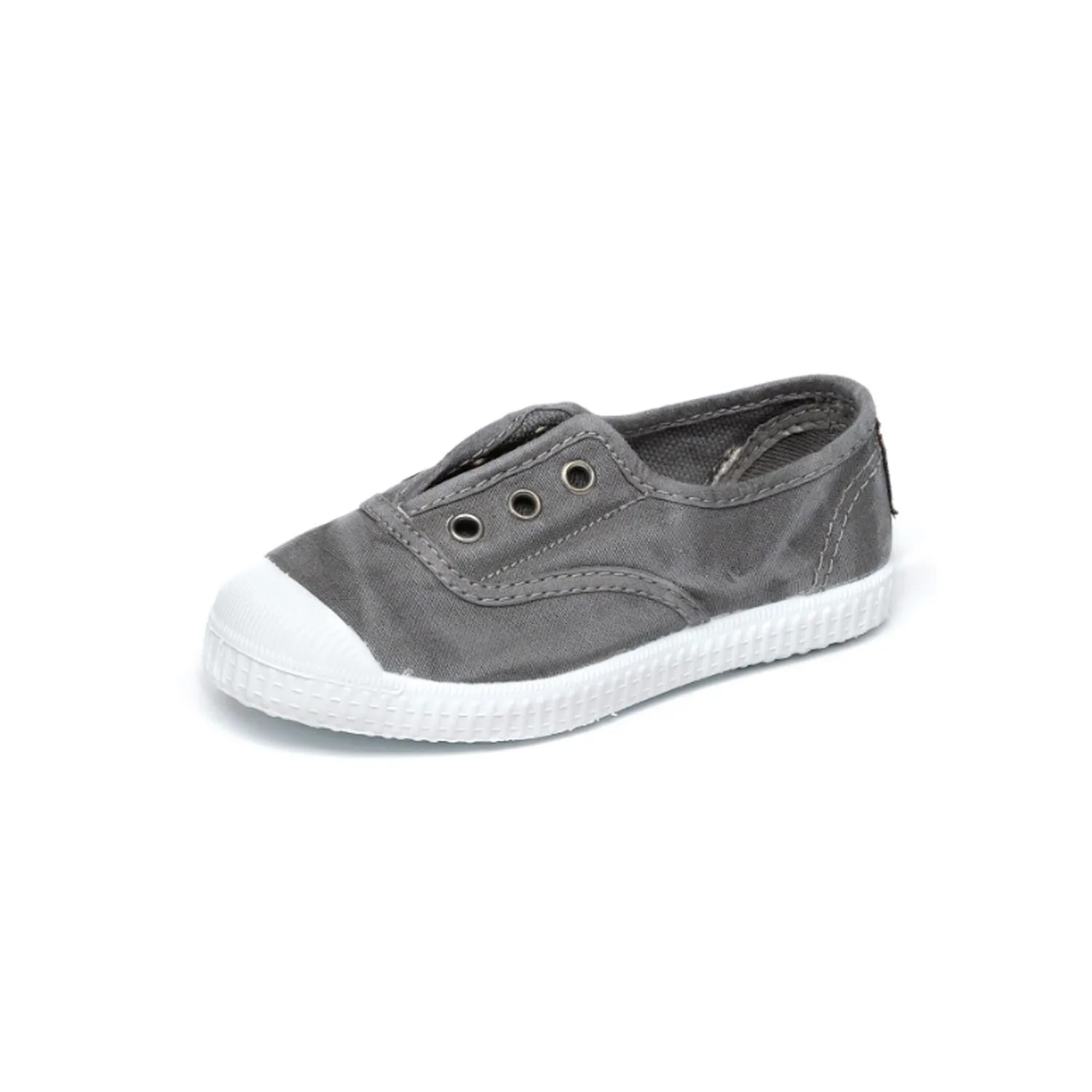 Cienta Kids Canvas Slip On Sneakers Gris