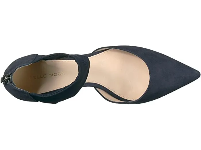 Dezi Midnight Blue Suede Pelle Moda Pumps