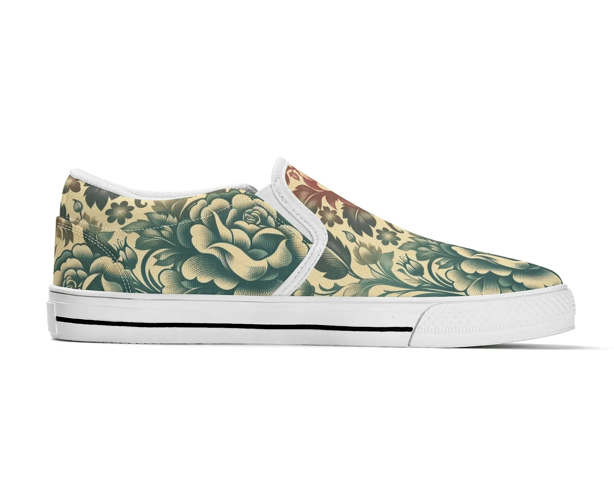 Fading Rose Slip Ons