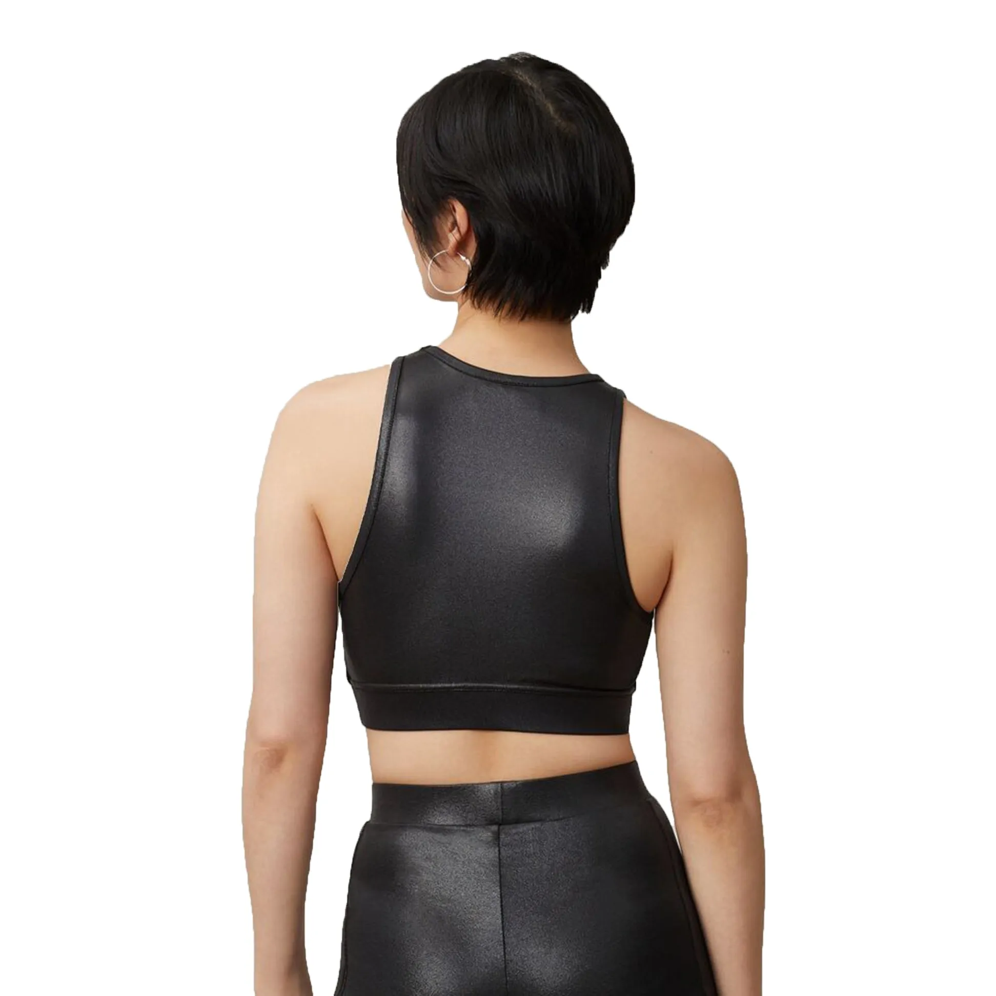 Fila Teagan Women's Crop Tank Black-White