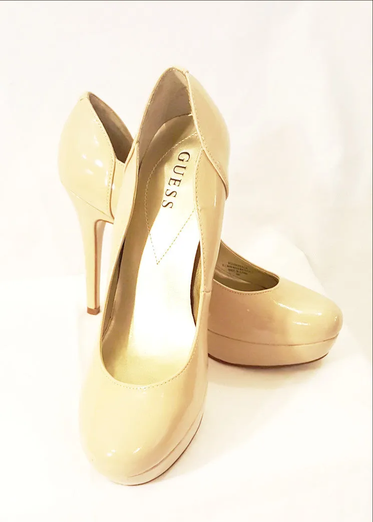 Guess Nude Patent Leather Pumps
