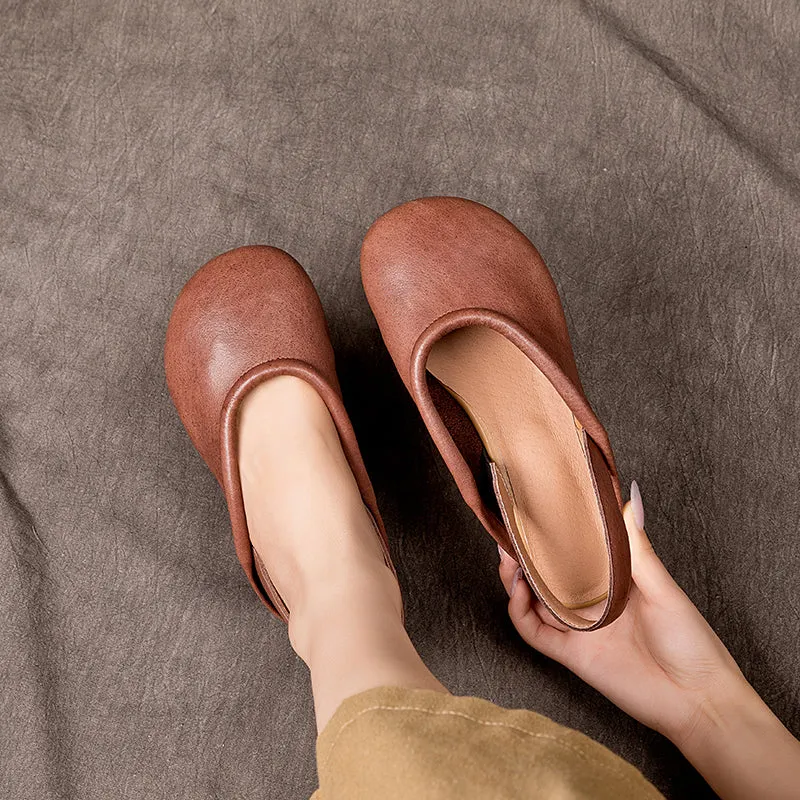Handmade Flat Soft Leather Sandals Slingback
