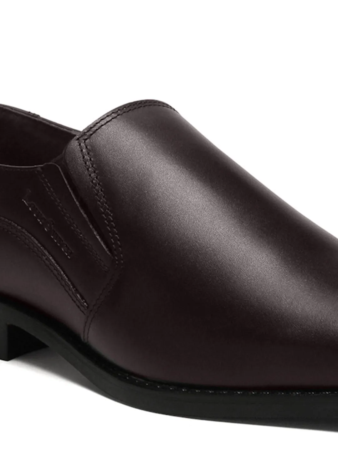 Handmade Italian Leather Formal Slipons Brunette Brown Shoes for Men