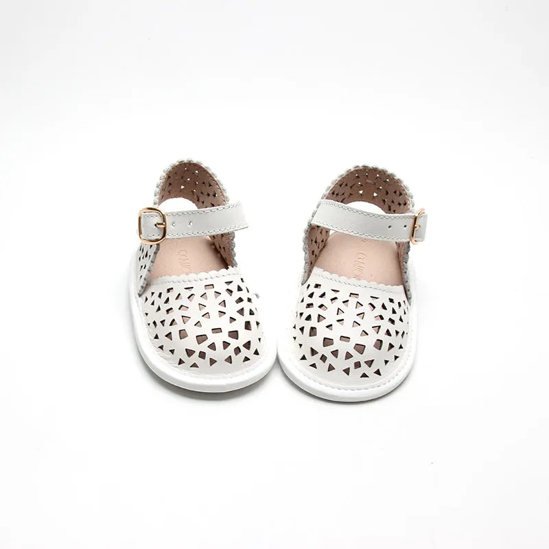 Leather Pocket Sandal | Color 'Cotton' | Soft Sole