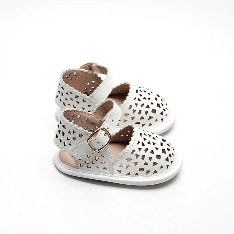Leather Pocket Sandal | Color 'Cotton' | Soft Sole