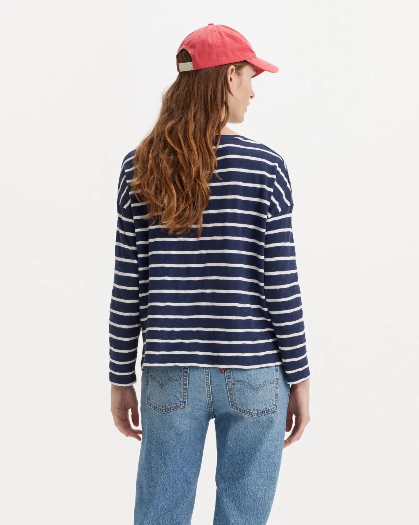 Levi's® Womens Margot Long Sleeve Tee - Saint Stripe Naval Academy