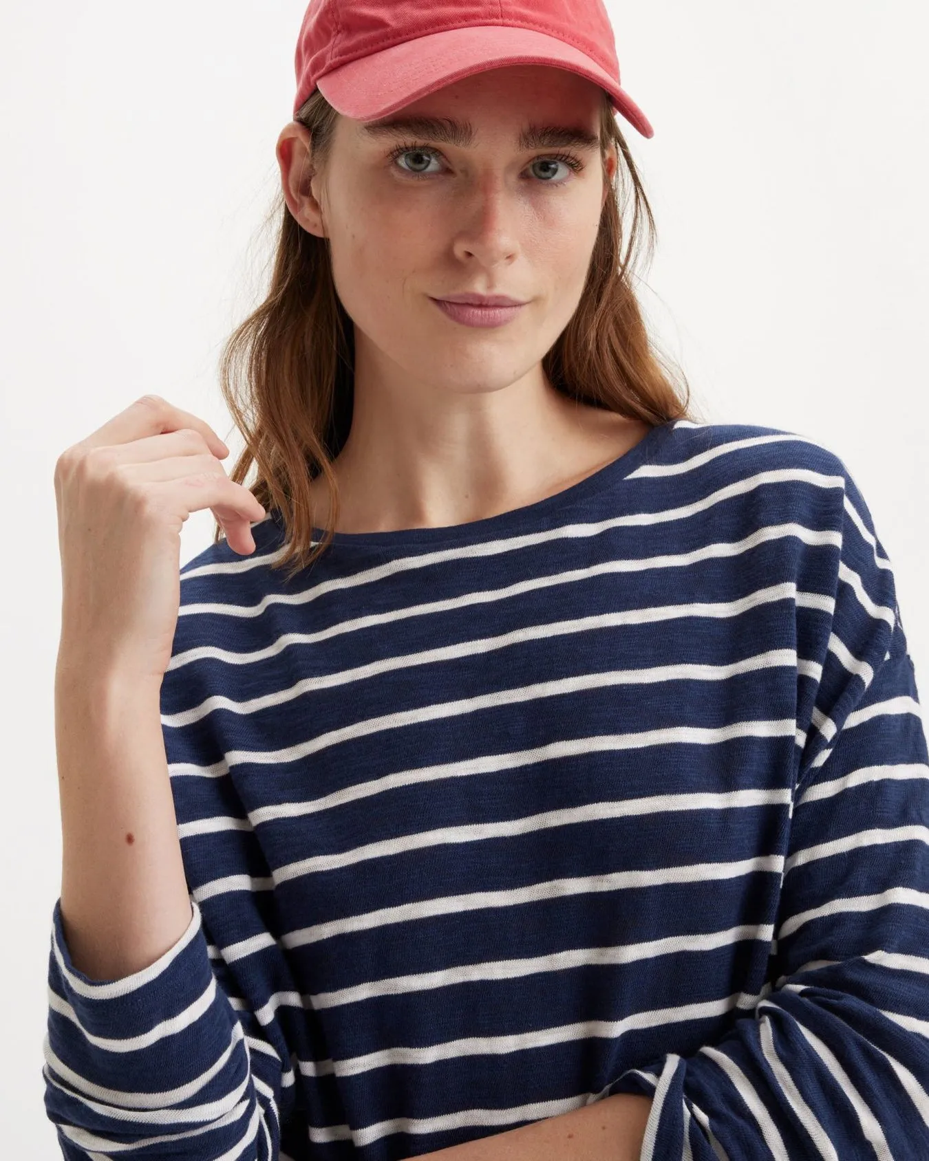 Levi's® Womens Margot Long Sleeve Tee - Saint Stripe Naval Academy