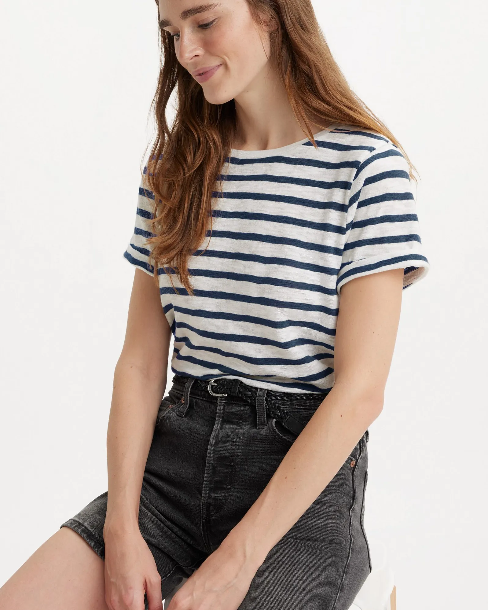 Levi's® Womens Margot Tee - Captain Stripe Peacoat Egret