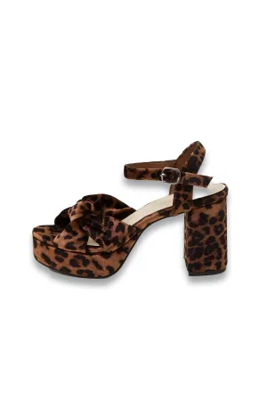 Mara Leopard Print Platform Heels Multi