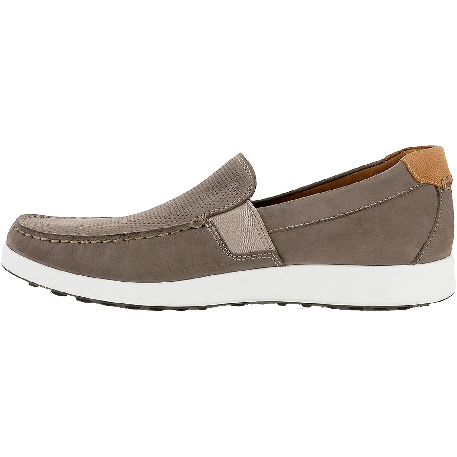Men's Ecco S Lite Moc Warm Grey/Cognac Nubuck