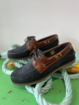 Navy Nubuck / Sombrero Leather