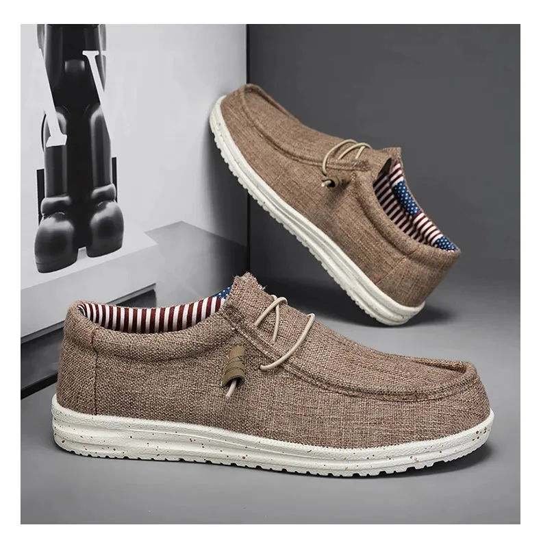 Patriotic slip on boat shoes loafers