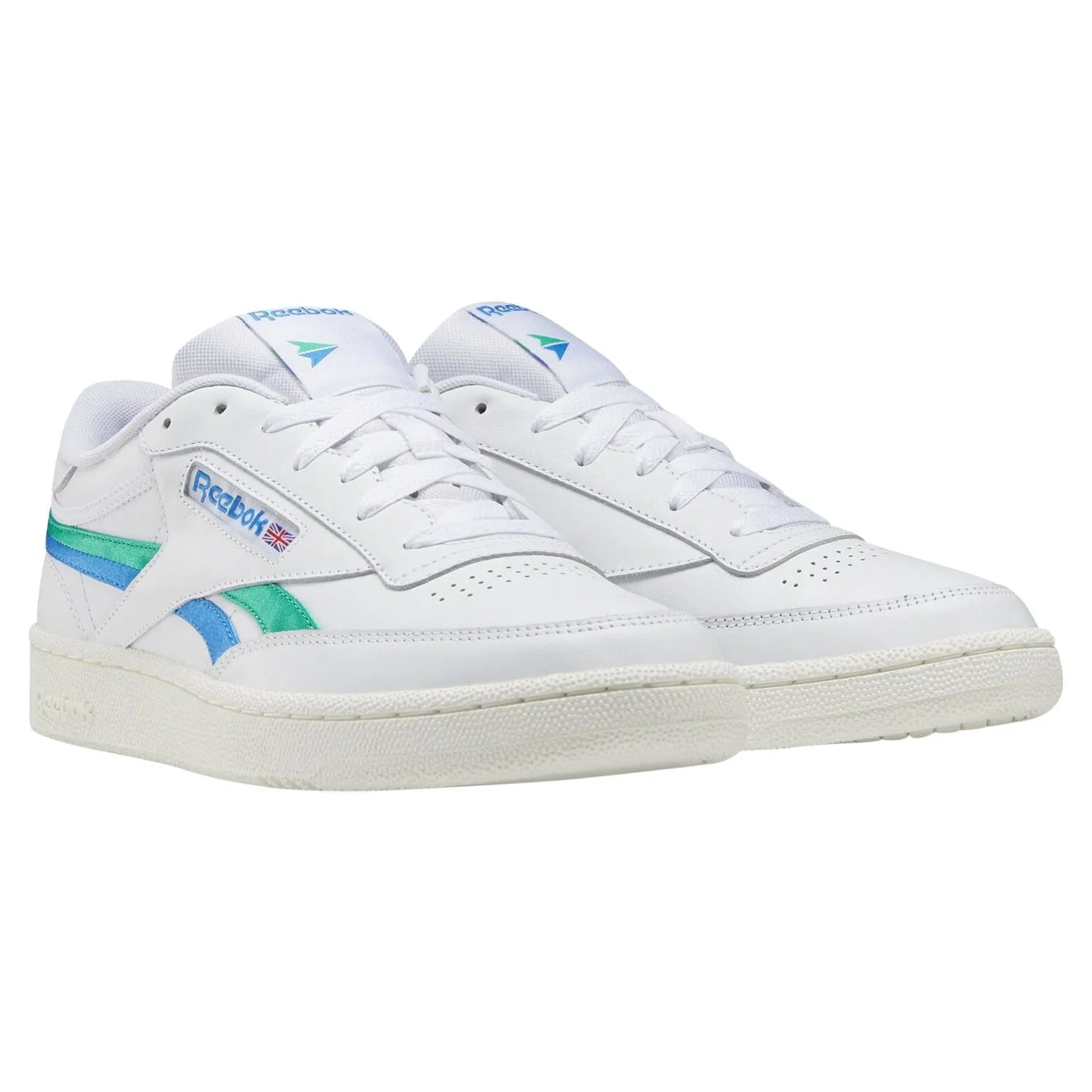Reebok Classics Club C Revenge Shoes - White / Blue / Green