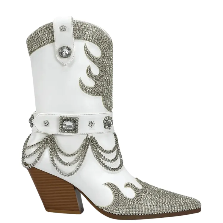 Retro Glam Crystal Stage Boots