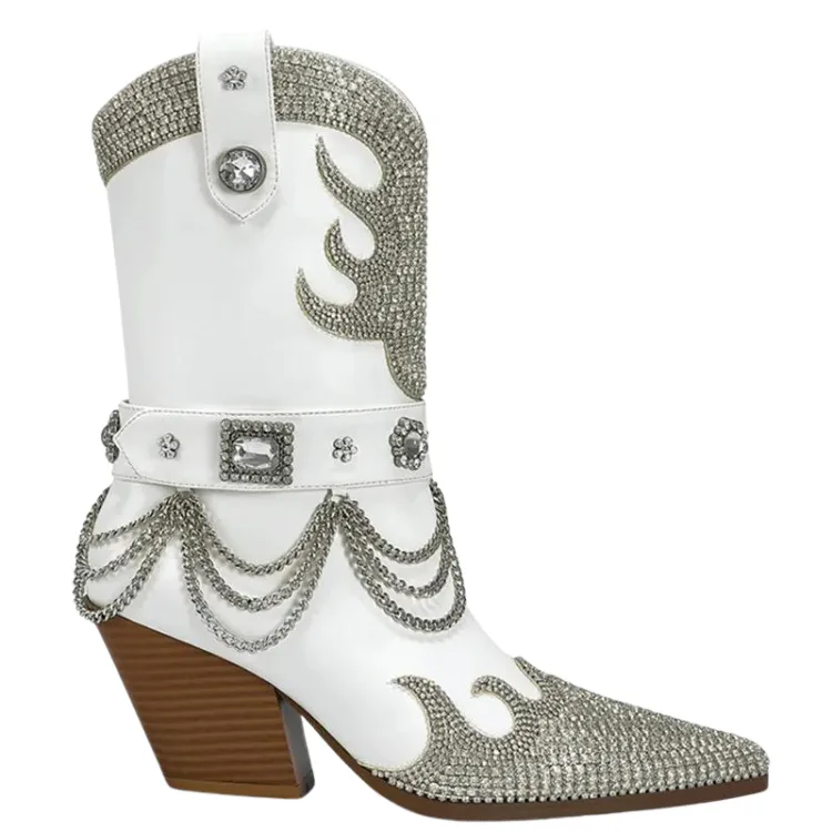 Retro Glam Crystal Stage Boots