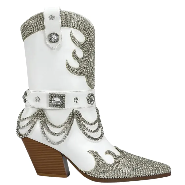 Retro Glam Crystal Stage Boots
