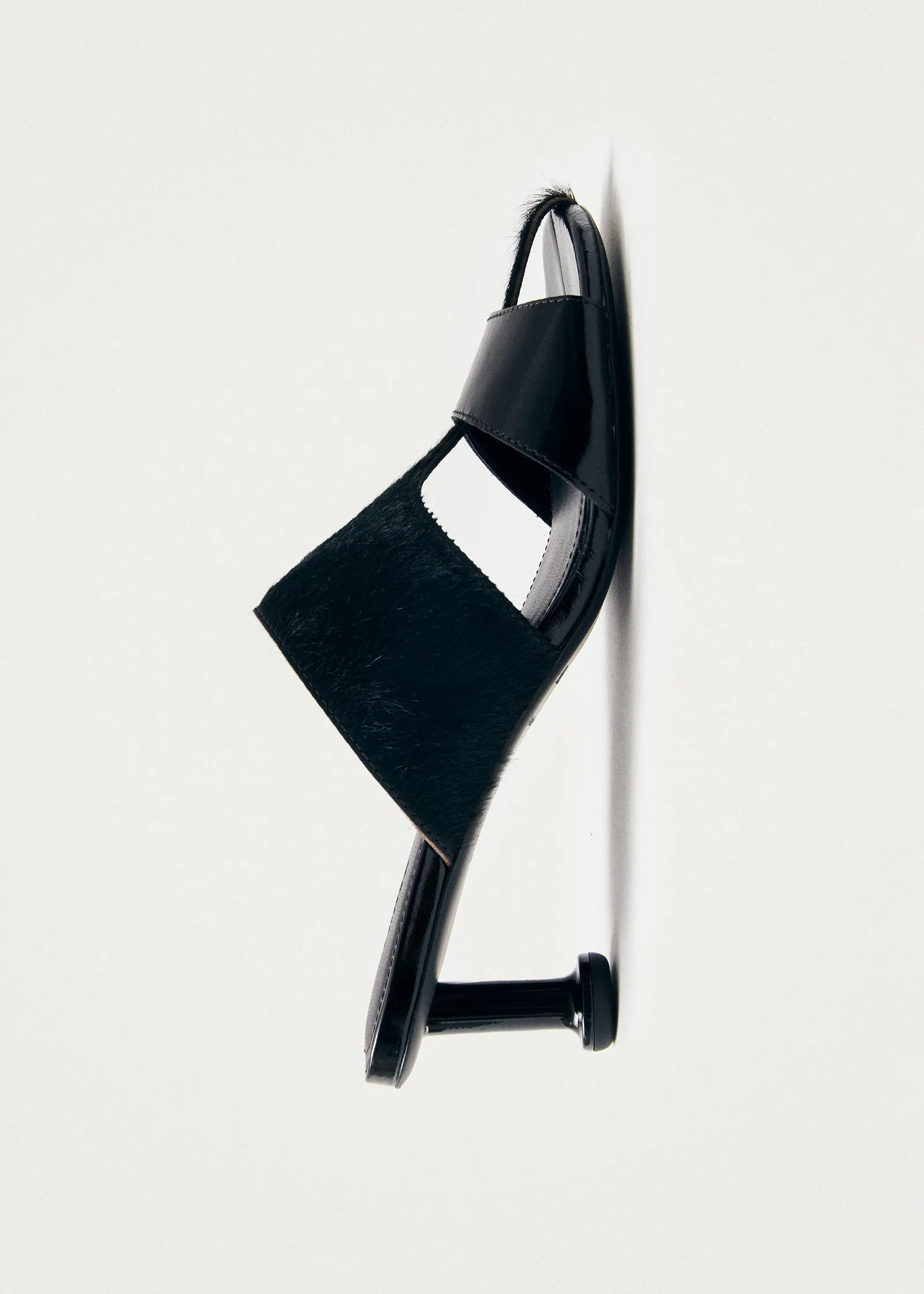 Rhea Soft Black Leather Sandals