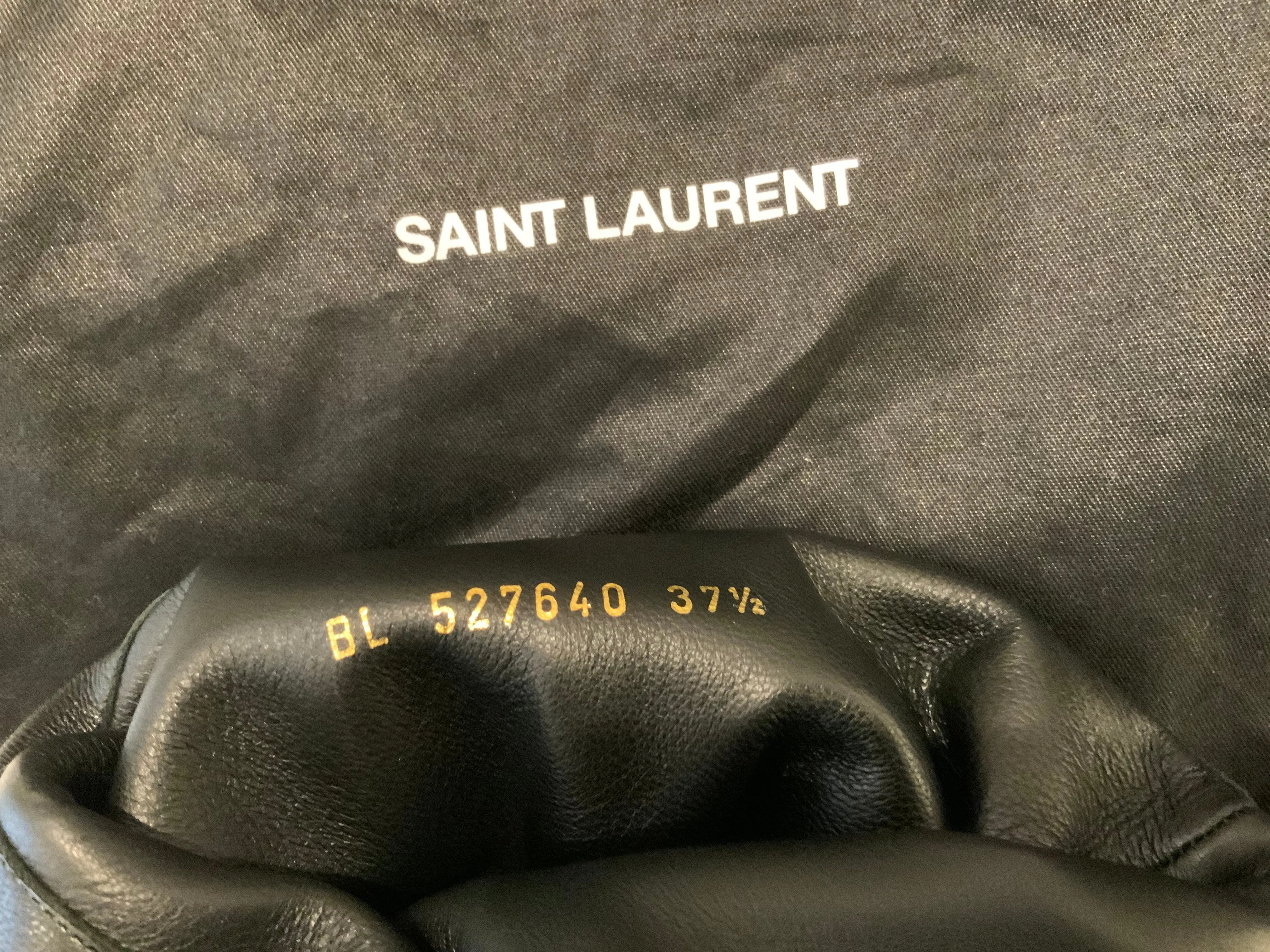 SAINT LAURENT Leather Niki 105 Over-The-Knee Boots 37 1/2 US 7.5 UK 4.5 ladies