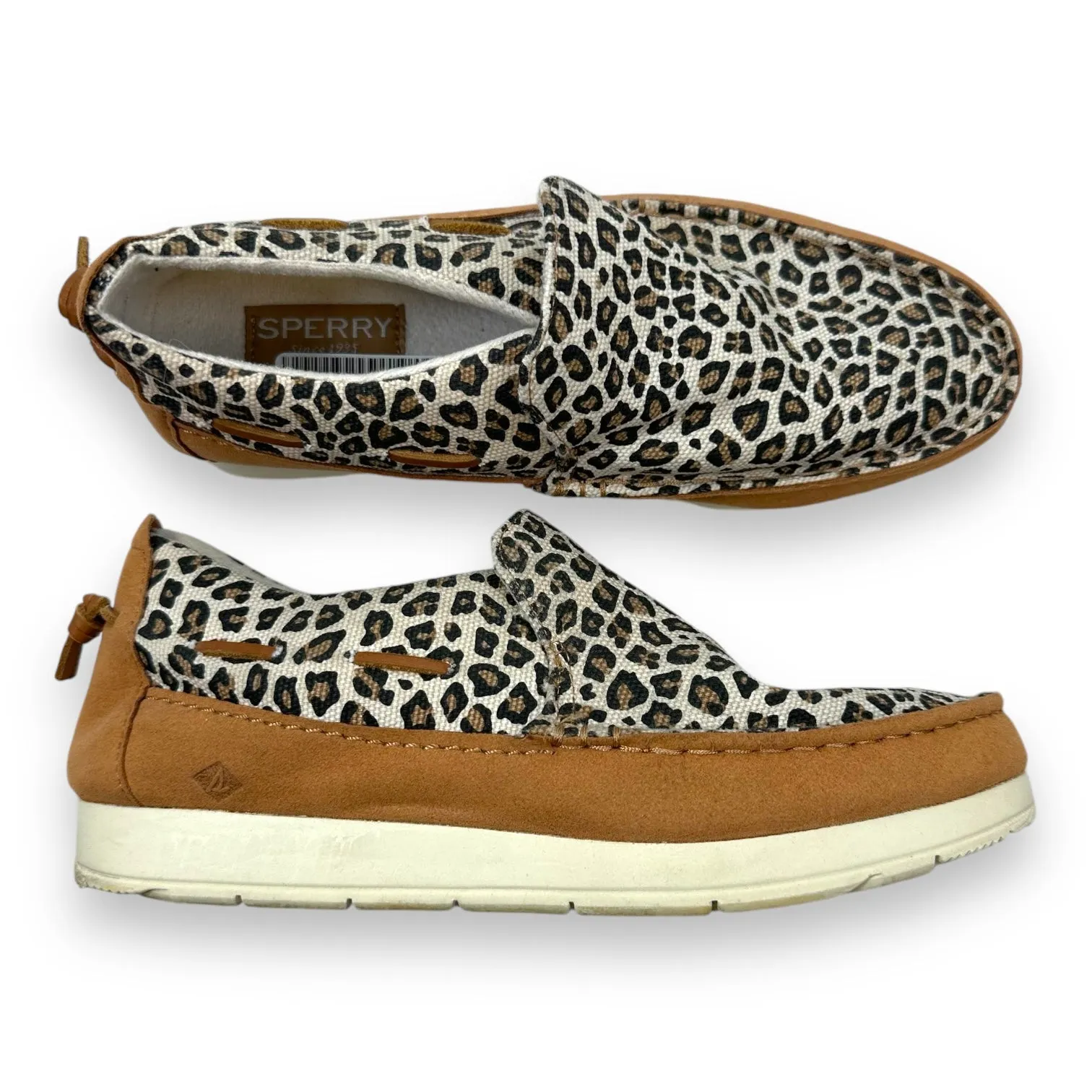 Shoes Flats Boat By Sperry In Animal Print, Size: 8