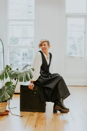 The Pinny - Black Organic Denim