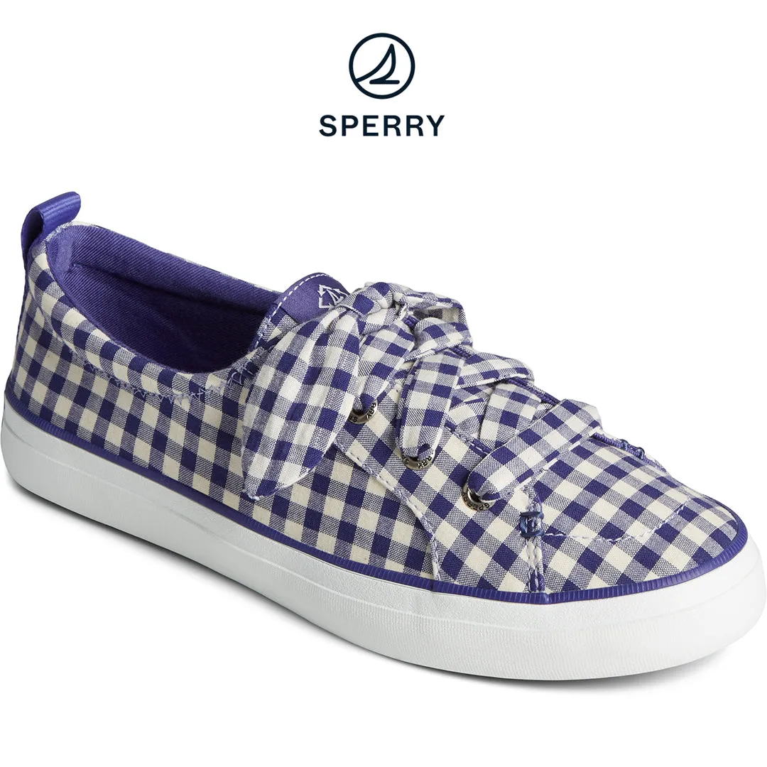 Women's SeaCycled™ Crest Vibe Gingham Sneaker Blue (STS88726)