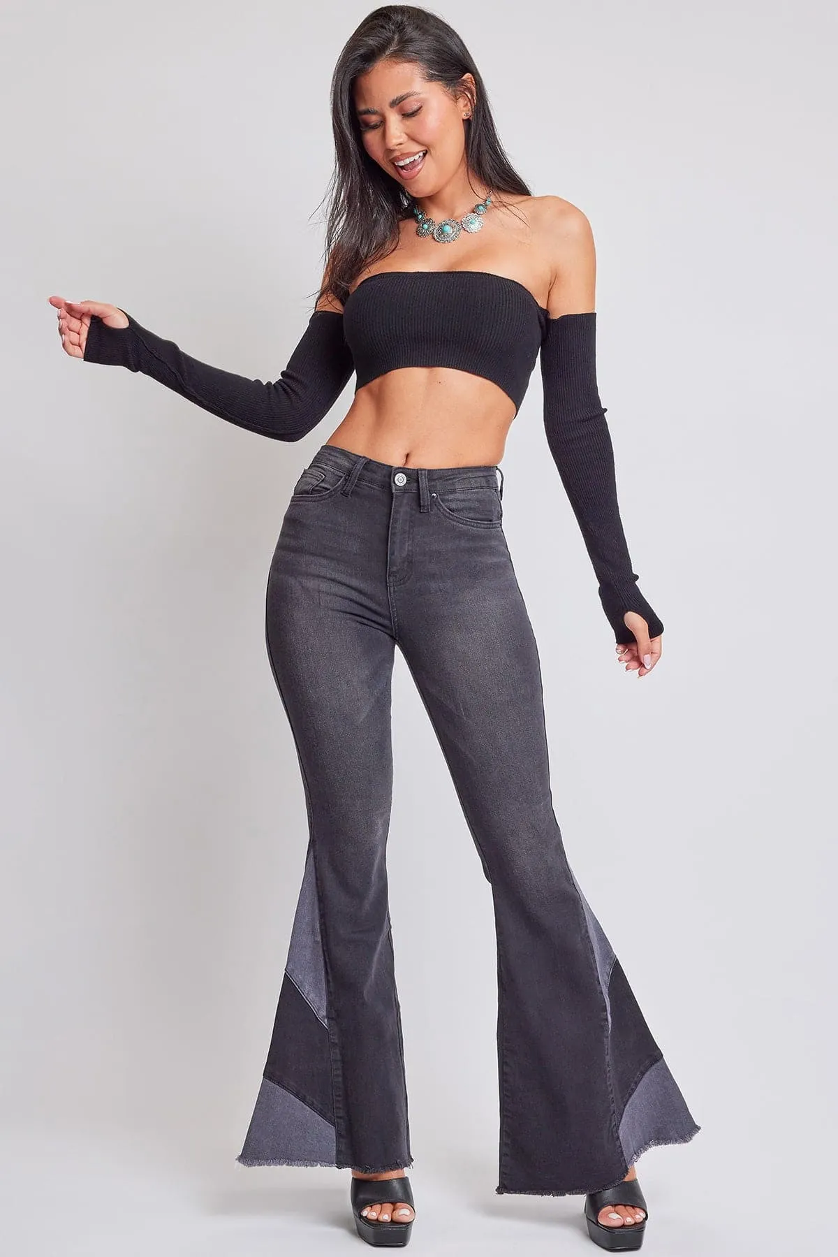 Women's Sustainable Block Panel Flare Jeans