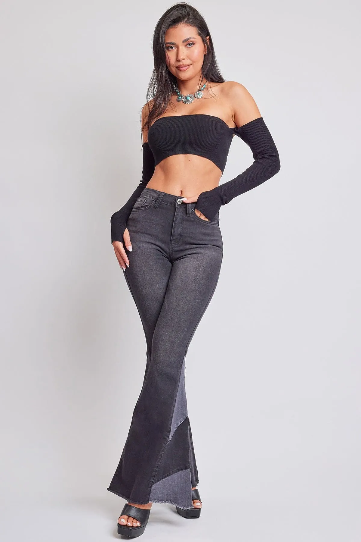 Women's Sustainable Block Panel Flare Jeans